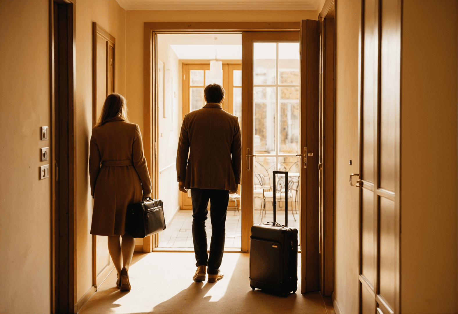 Person arbeitet am Laptop im gemütlichen Apartment