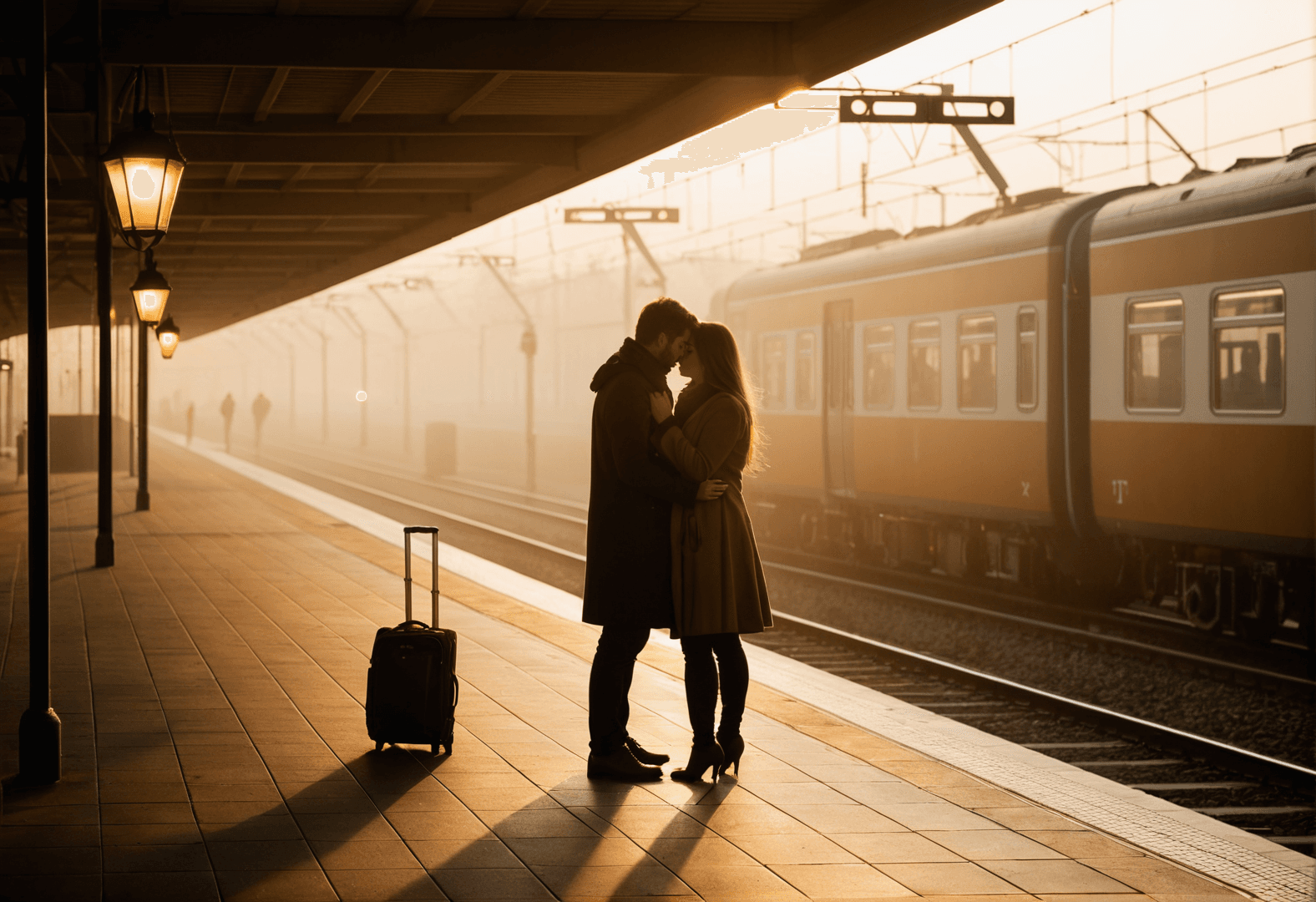 Person tippt liebevoll eine Nachricht aufs Handy